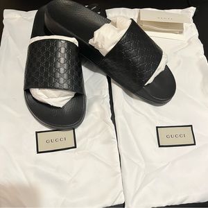 Authentic Men’s Gucci Slides. Size 10. NEVER WORN!